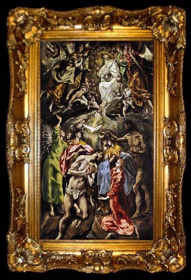 framed  El Greco The Baptism of Christ, ta009-2